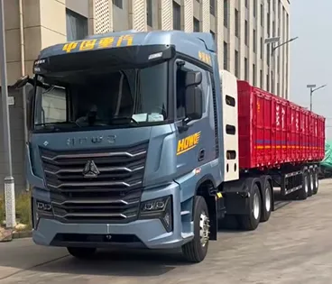 HOWO truck with flatbed semi trailer logistics solution