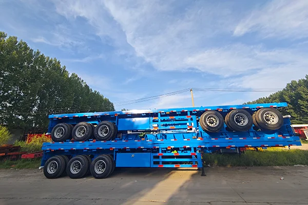Export Flatbed Semi-Trailer with ISO Twist Locks